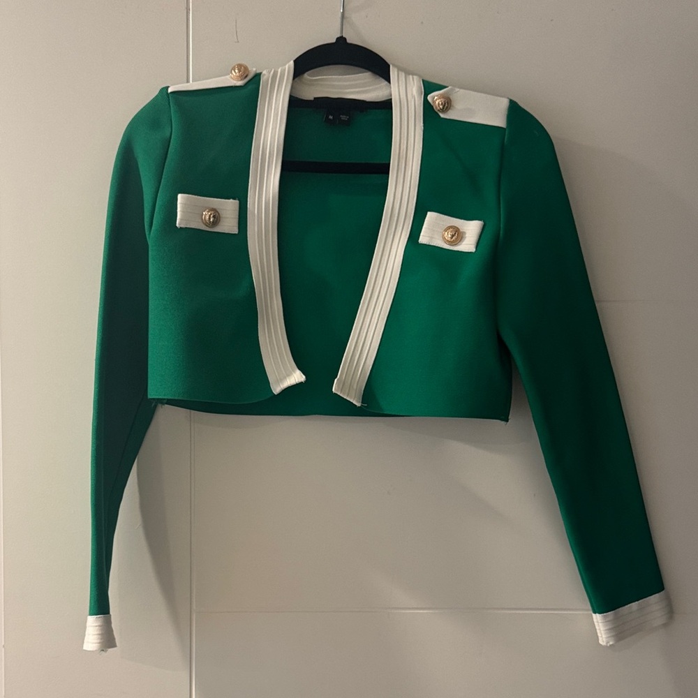 Karen Millen Green and White Blazer